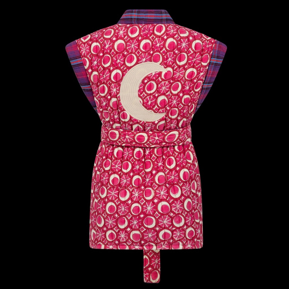 Reversible Quilted Moon Celestial vest jacket - One Size (like new, worn once!)